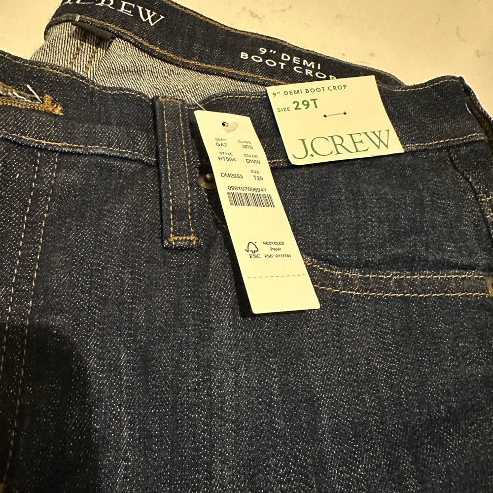 J Crew Demi Bootcut Crop 29 Tall. NWT